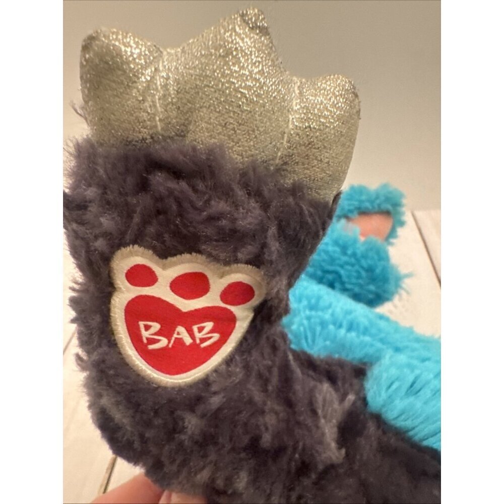 2014 Build A Bear Blue Silver Stegosaurus Dinosaur Plush 17" VGUC (Partial Tag) - Picture 9 of 9